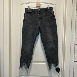 Topshop Cropped Washed Jeans